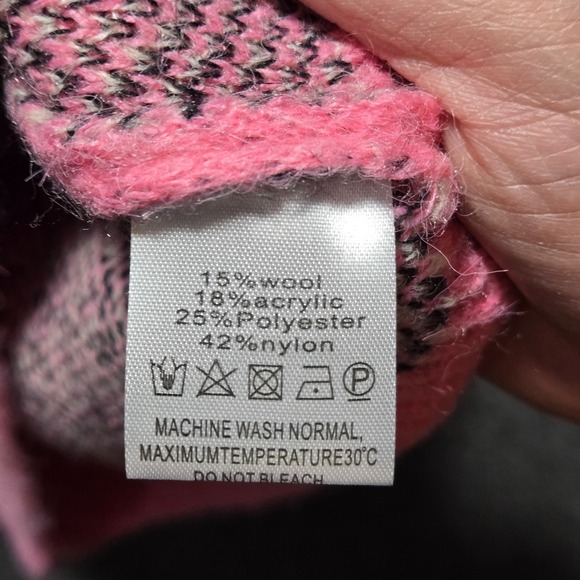 Oxknit Women's Fuzzy Pink Cat Rose Long Sleeve Sweater Size M New With Tags - Picture 6 of 8